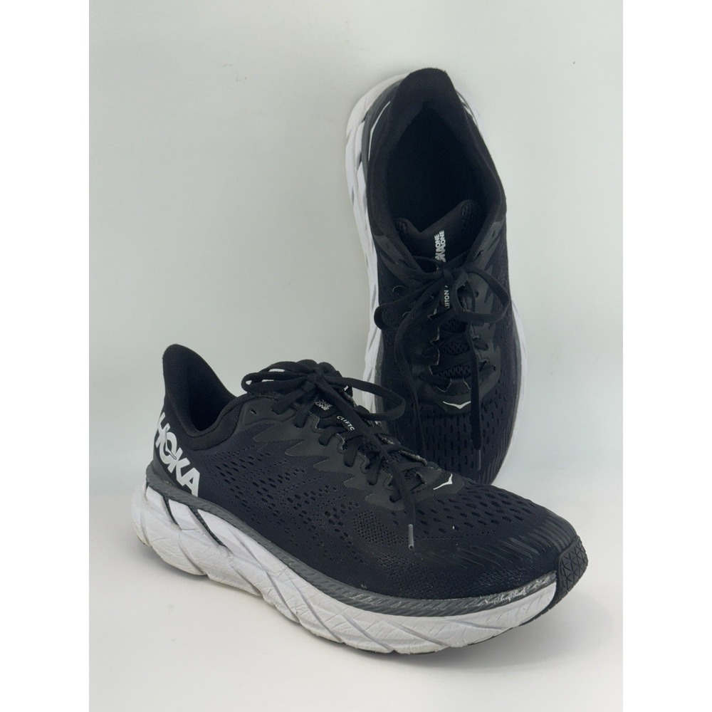 Hoka One One Clifton 7 Black/White Running Shoes Men's Size 11 2E 1110534BWHT - Picture 6 of 9